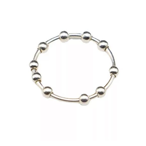 NEW sterling silver anxiety fidget spinning ring jewelry size 8 B21 - Picture 4 of 6